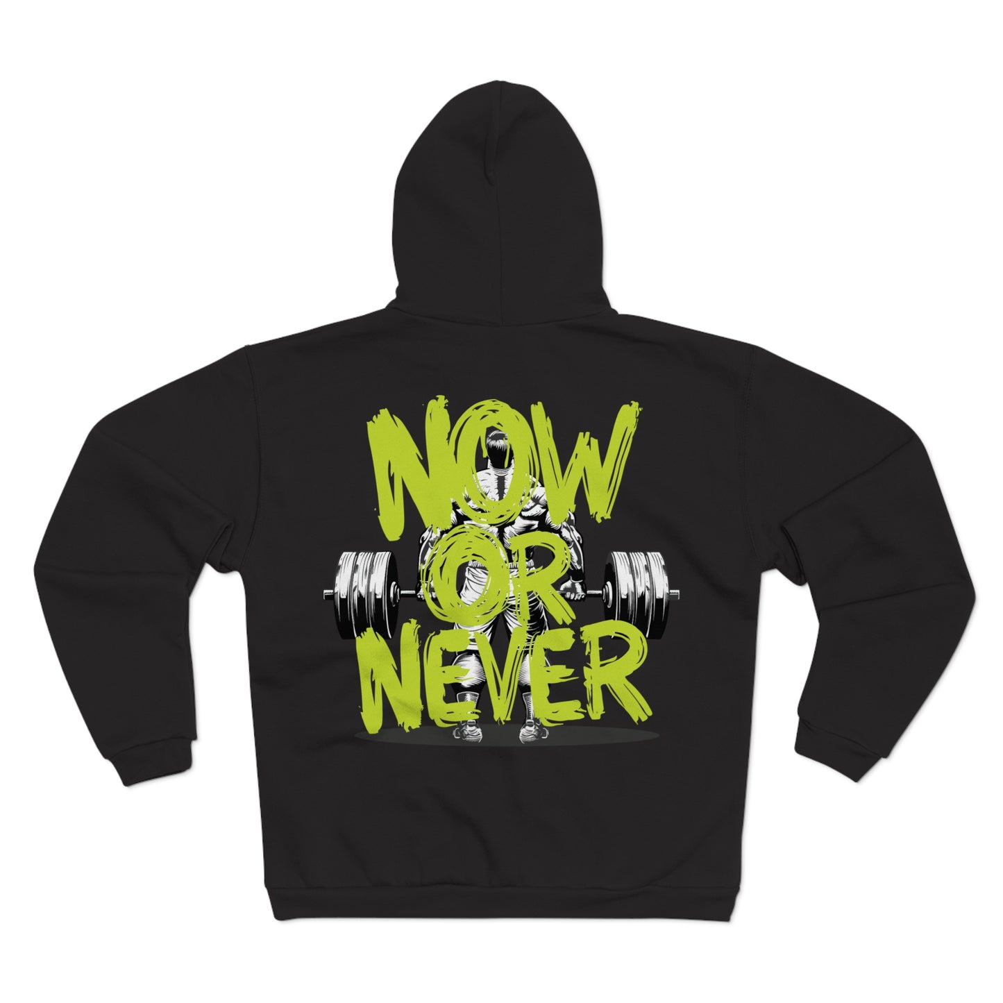 Now or Never Unisex Hooded Zip Sweatshirt - Motivational Fitness Wear