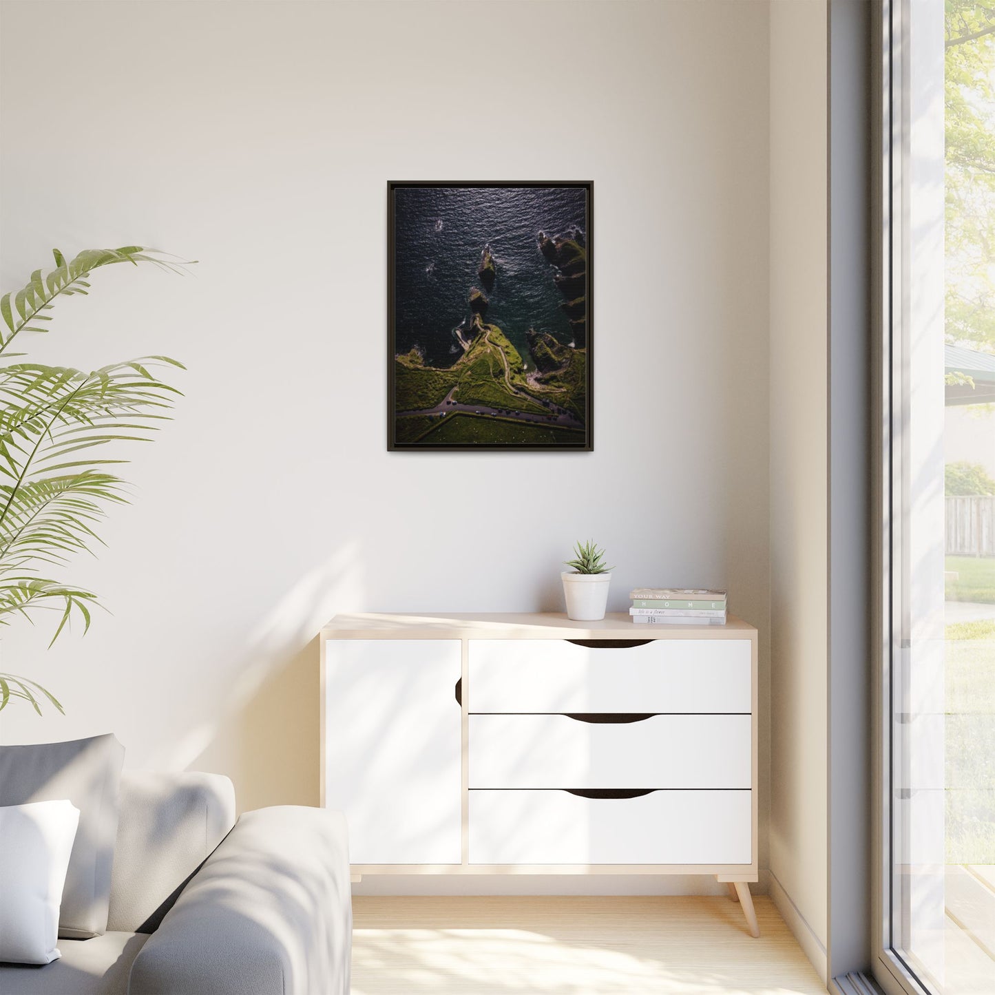 Dunquin Pier Matte Canvas, Framed (Multi-color)