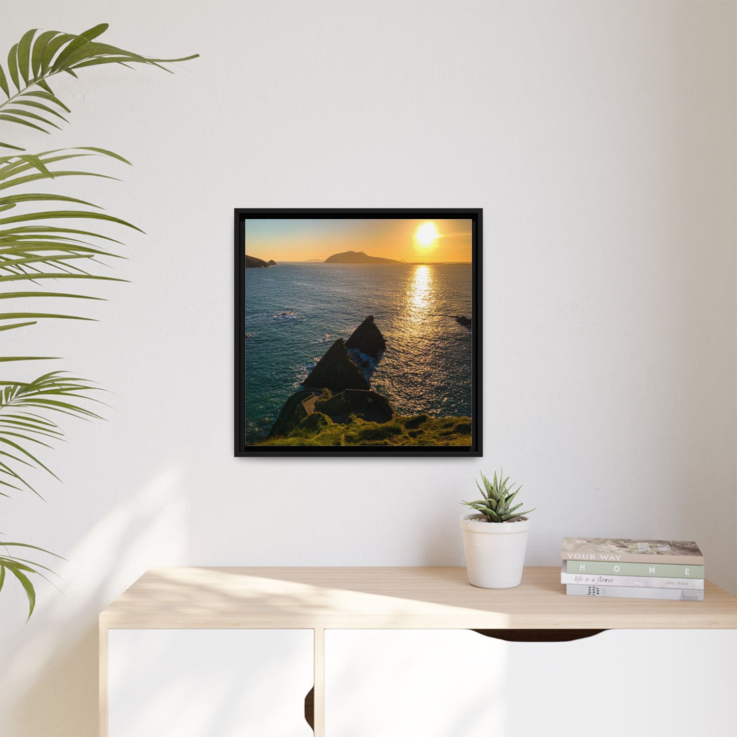 Dunquin Pier Matte Canvas, Framed (Multi-color)