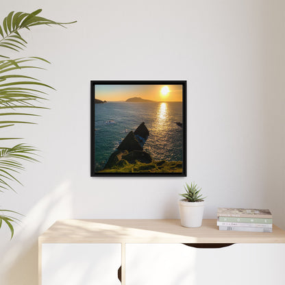 Dunquin Pier Matte Canvas, Framed (Multi-color)