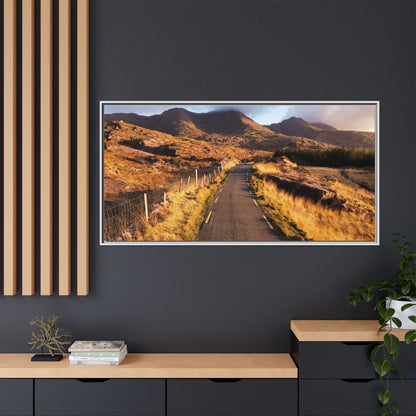Sunset Road Matte Canvas, Framed (Multi-color)