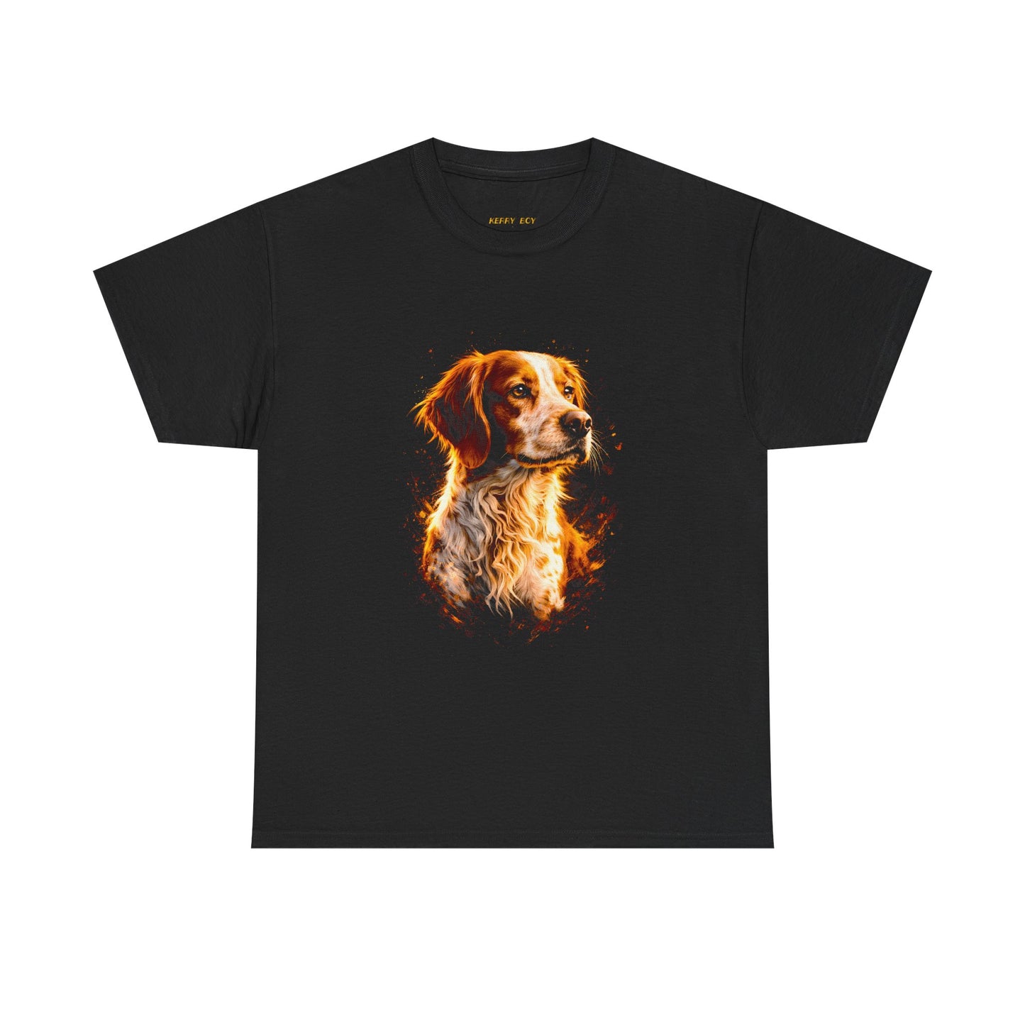 Dog Portrait T‑Shirt — Fiery Realistic Spaniel Graphic Tee