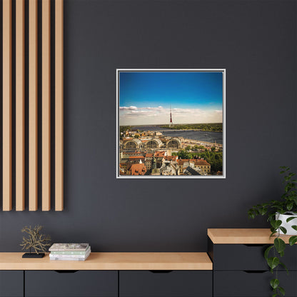 Riga TV Tower Matte Canvas, Framed (Multi-color)