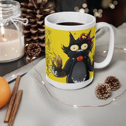 Whimsical Cartoon Ceramic Coffee Mug - 11oz & 15oz