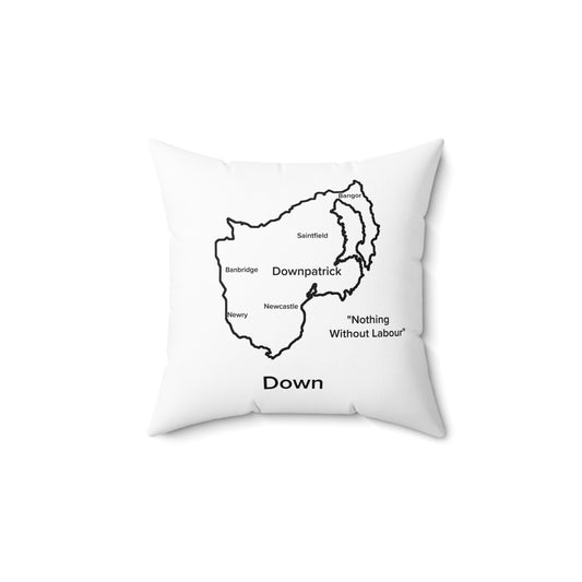 Down Spun Polyester Square Pillow White Edition 2 Sizes