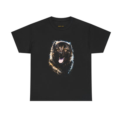 Black Shepherd Portrait Tee — Realistic German Shepherd Dog Graphic T-Shirt