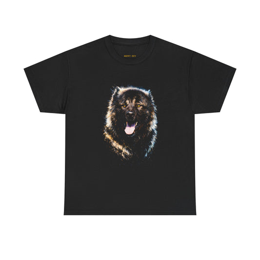 Black Shepherd Portrait Tee — Realistic German Shepherd Dog Graphic T-Shirt