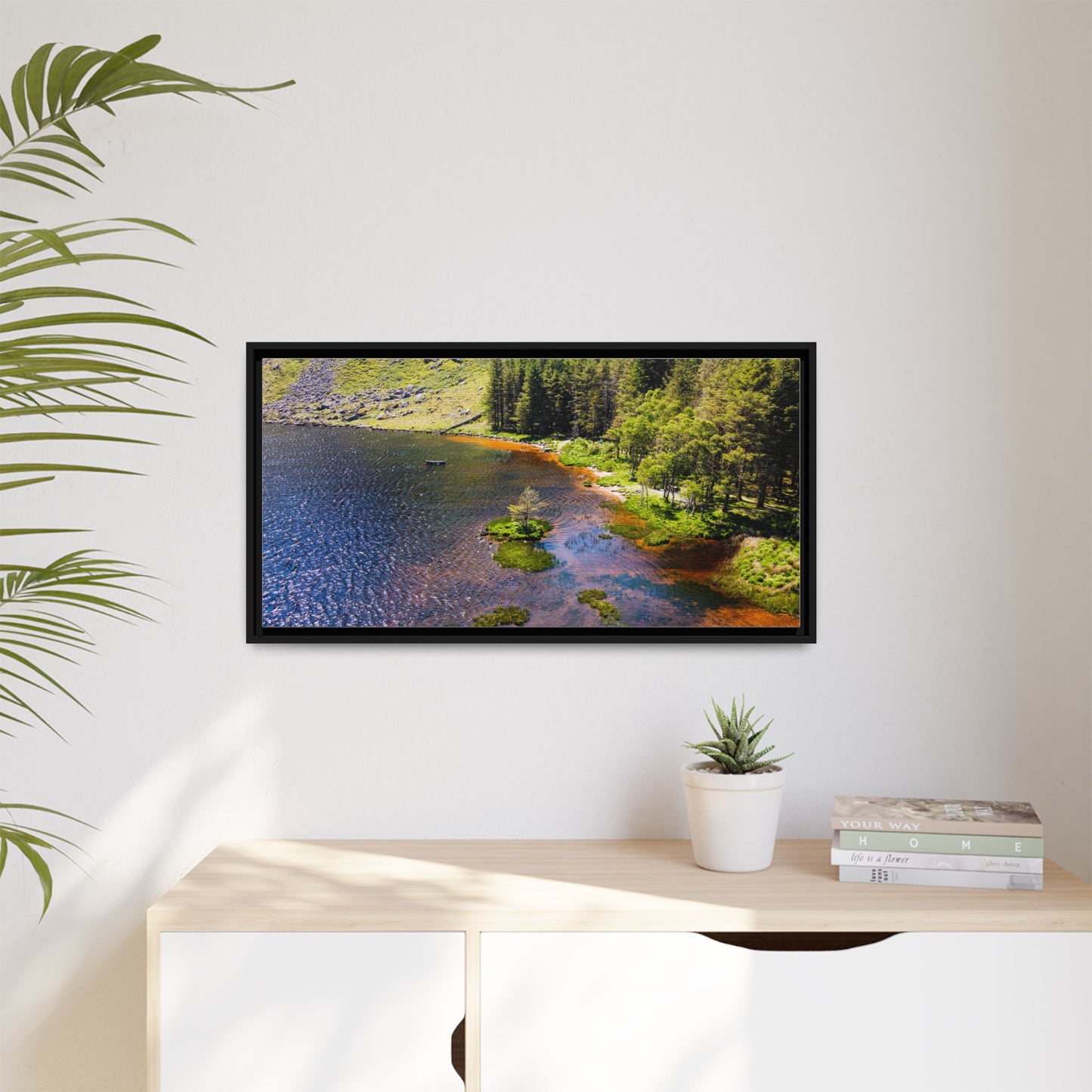 Gleanteenassig Forest Matte Canvas, Framed (Multi-color)