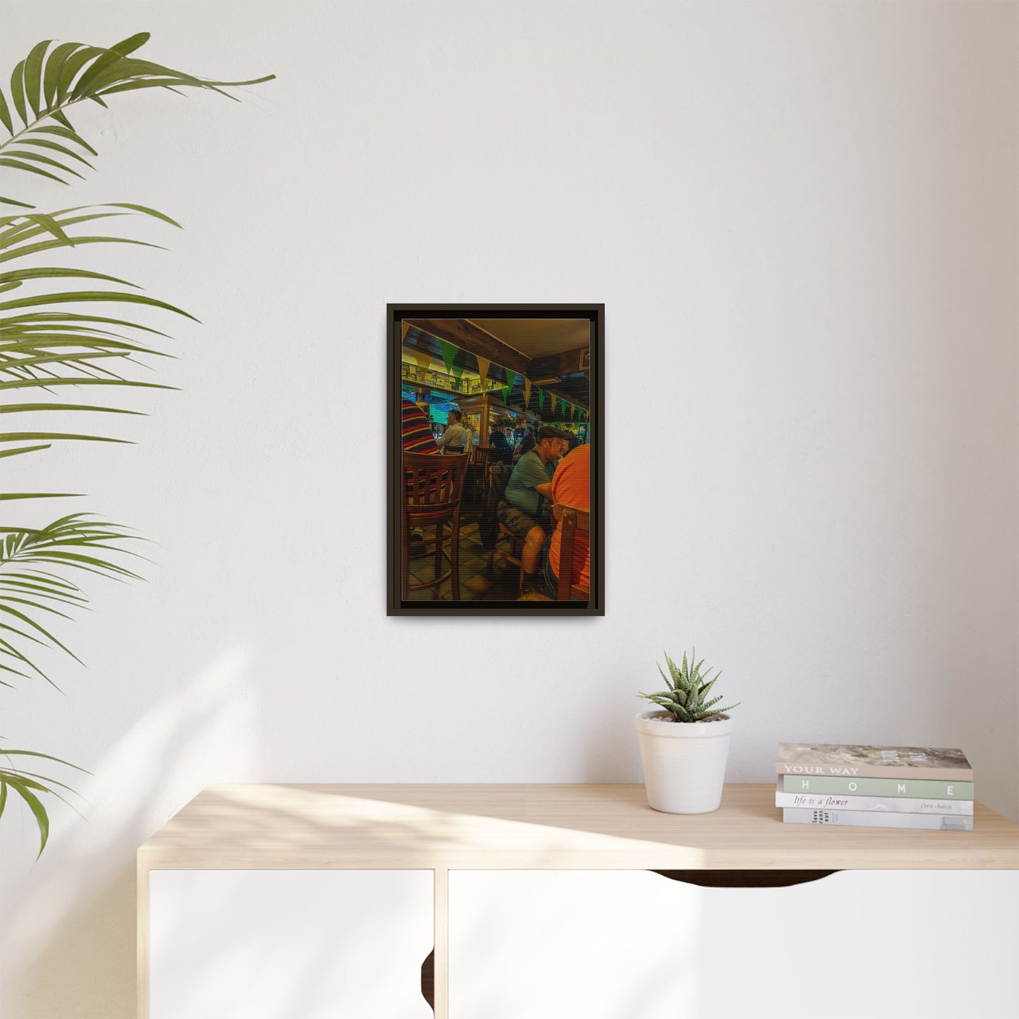 Irish Pub Matte Canvas, Framed (Multi-color)