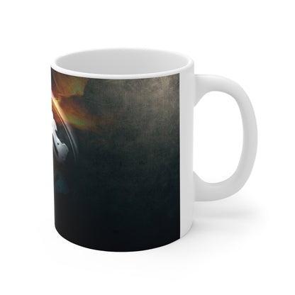 Mystical Fire Lion Ceramic Coffee Cup - 11oz & 15oz