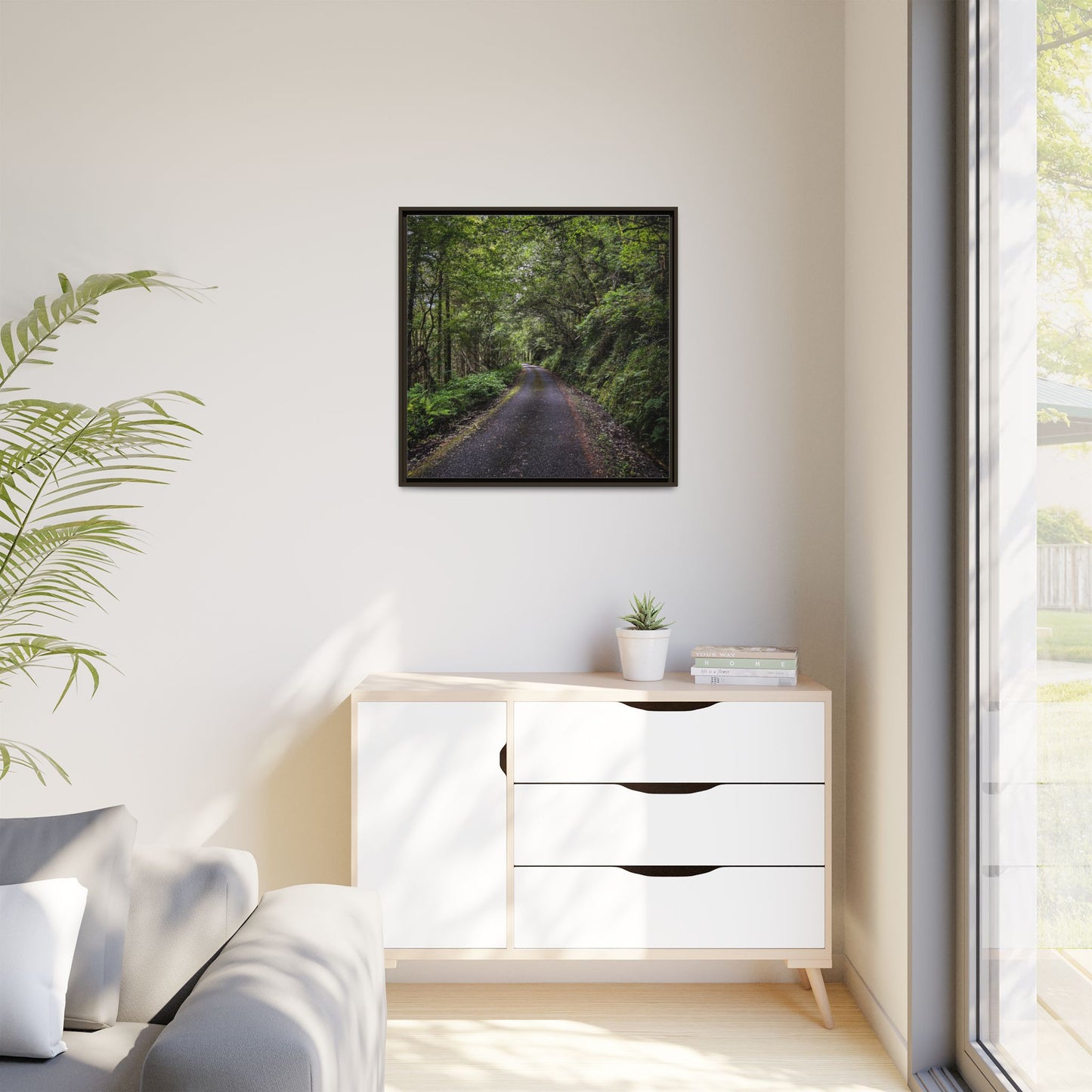 Glanageenty Forest Trail Matte Canvas, Framed (Multi-color)