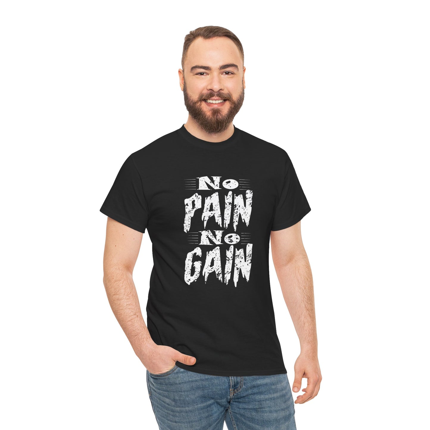 No Pain No Gain Unisex Heavy Cotton Tee - Motivational Workout Shirt