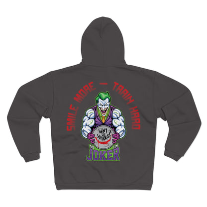 Joker Workout - Smile More, Train Unisex Hooded Zip Sweatshirt