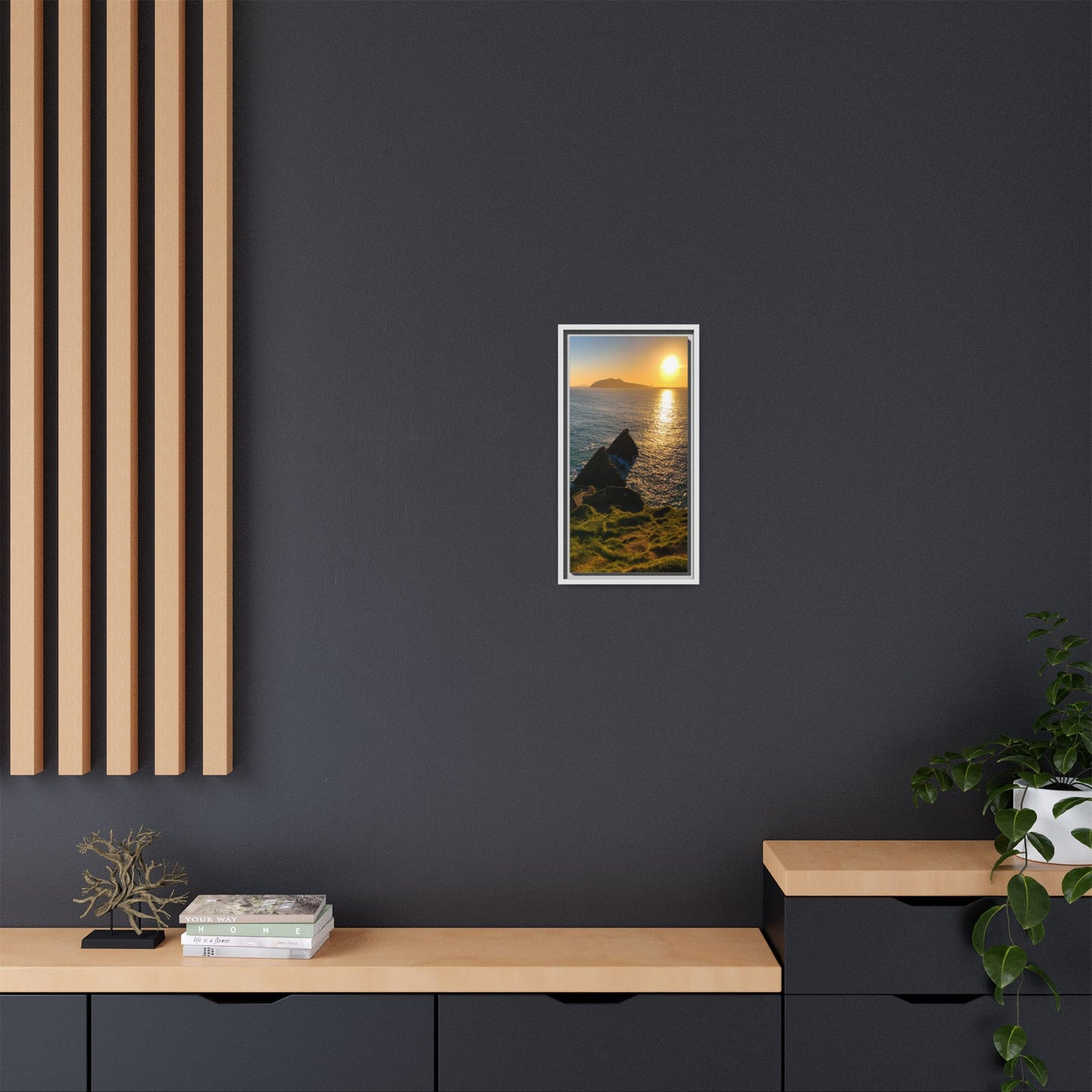 Dunquin Pier Matte Canvas, Framed (Multi-color)