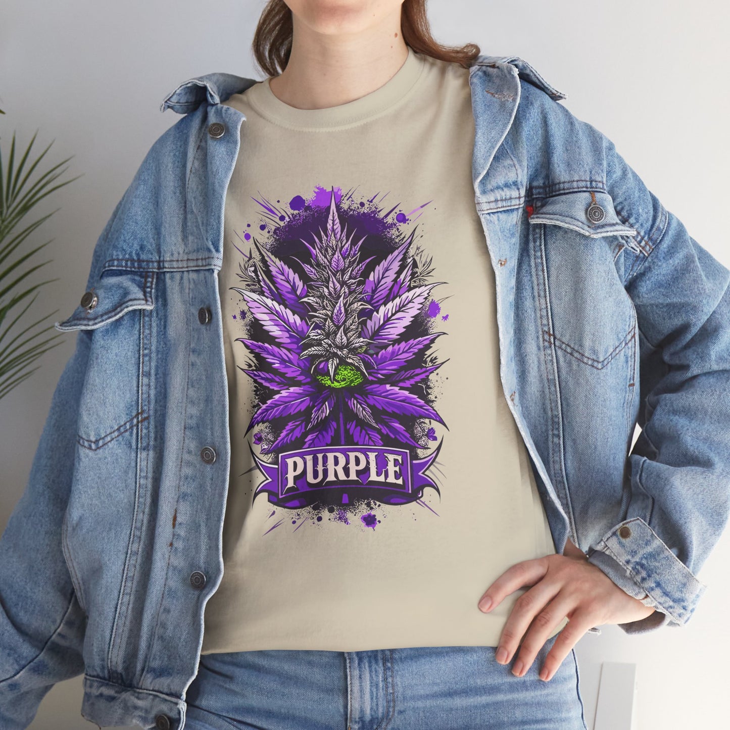 Purple Cannabis Bud T-Shirt — Bold Psychedelic Marijuana Graphic Tee