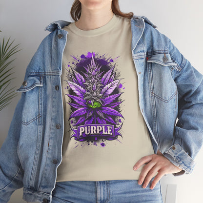 Purple Cannabis Bud T-Shirt — Bold Psychedelic Marijuana Graphic Tee