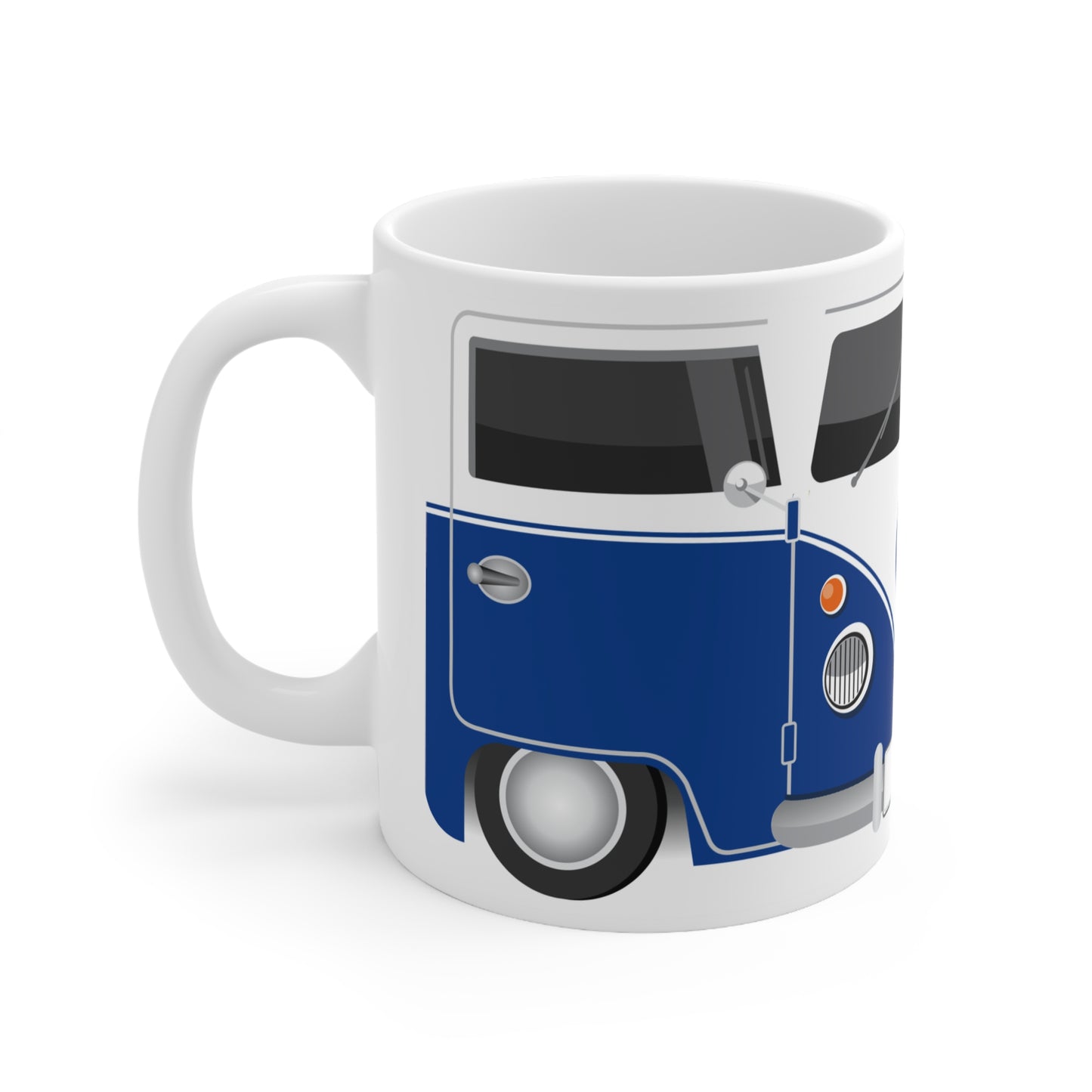 Vintage VW Bus Ceramic Coffee Mug - 11oz & 15oz - Perfect for Auto Enthusiasts Blue