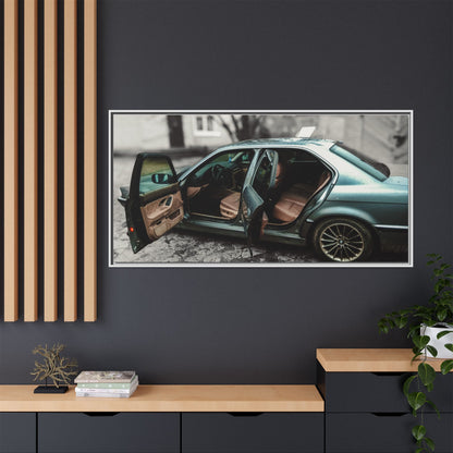 BMW 7 Matte Canvas, Framed (Multi-color)