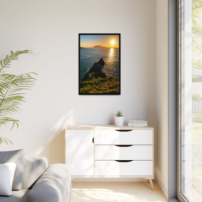 Dunquin Pier Matte Canvas, Framed (Multi-color)