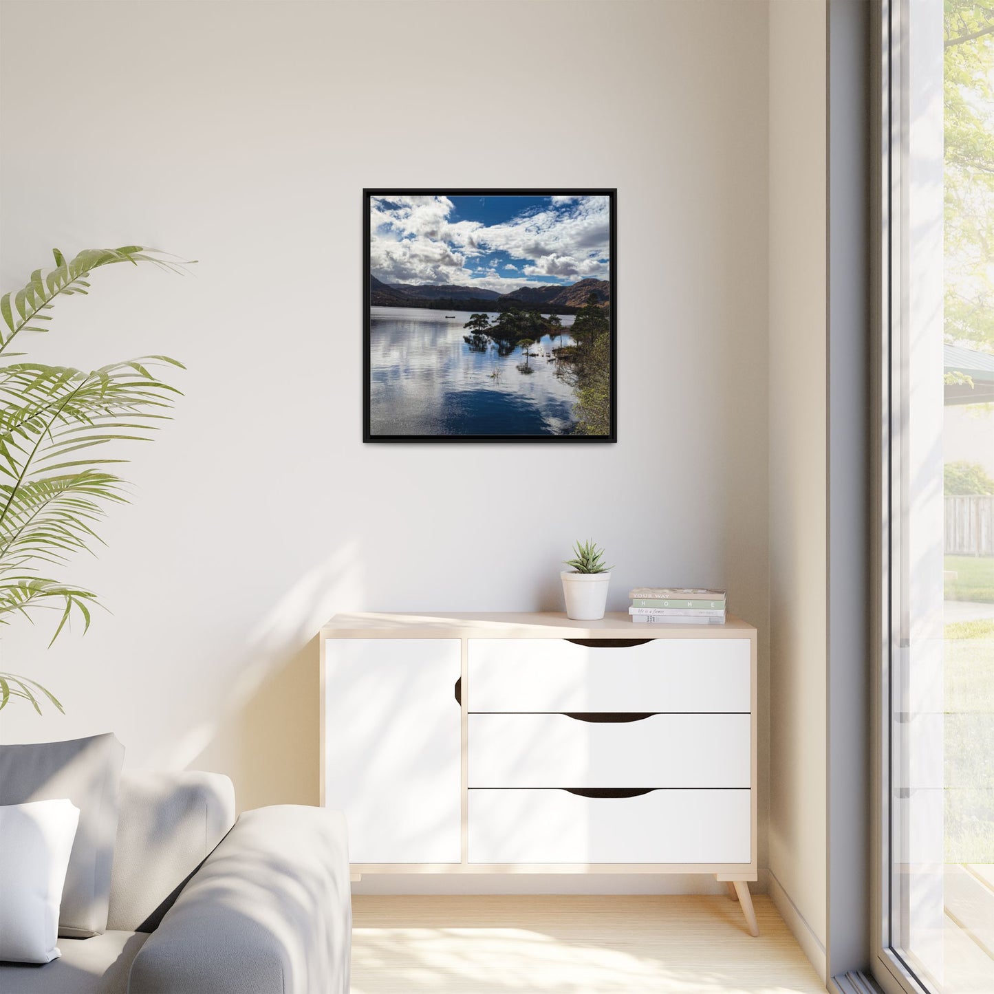 Lake Matte Canvas, Framed (Multi-color)