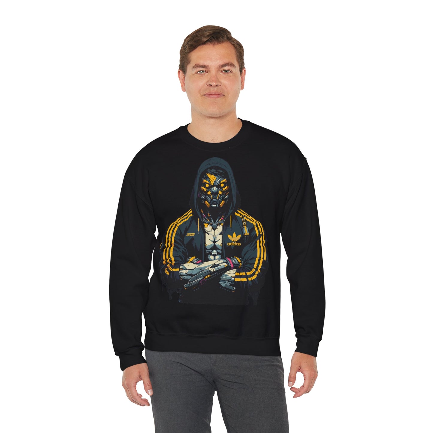 Graphic Crewneck Sweatshirt - Cyberpunk Streetwear Design