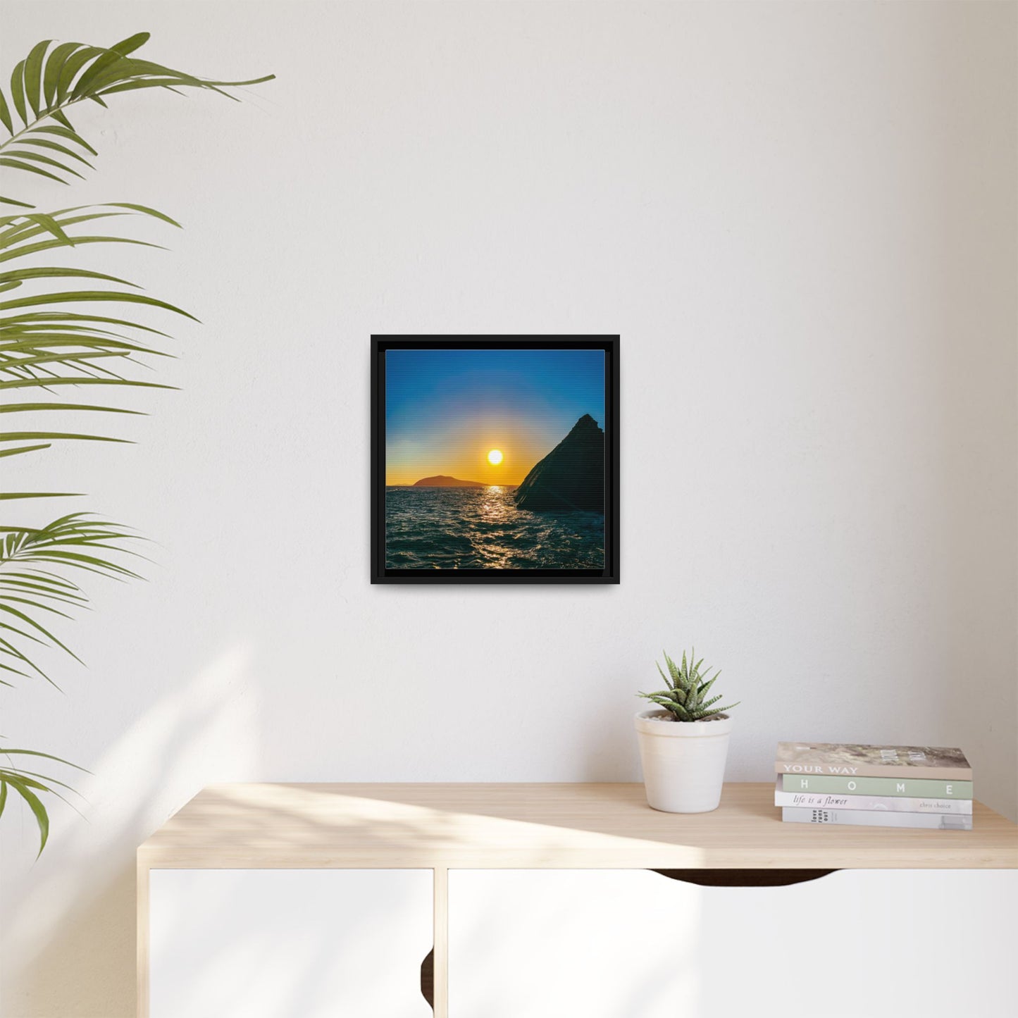 Dunquin Pier Sunset Matte Canvas, Framed (Multi-color)