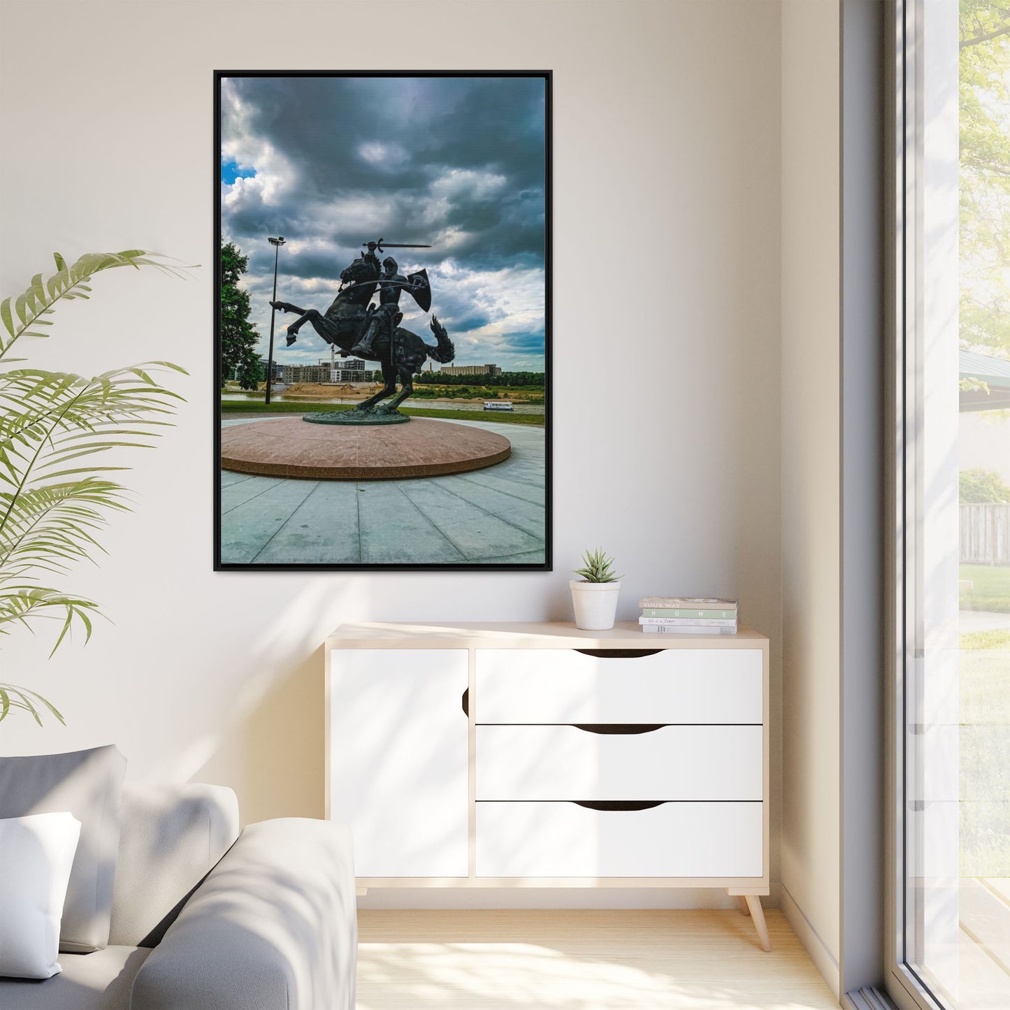 Kaunas Matte Canvas, Framed (Multi-color)