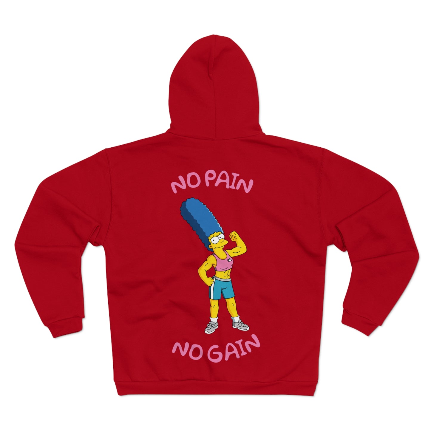 No Pain No Gain Unisex Hooded Zip Sweatshirt - Motivational Gym Wear