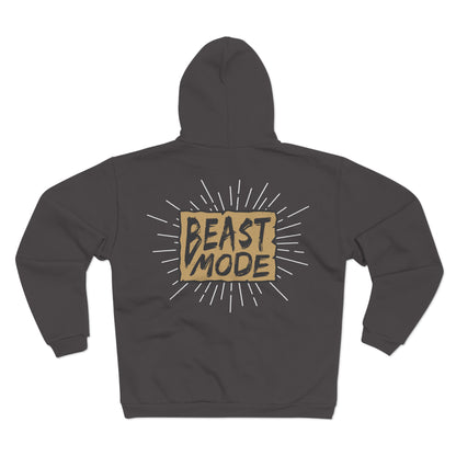 Beast Mode Unisex Hooded Zip Sweatshirt - Comfort & Style for Active Souls