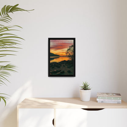 Sunset in Kerry Matte Canvas, Framed (Multi-color)