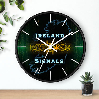 Ireland Signals Wall Clock — Celtic Tech Map Decorative Clock