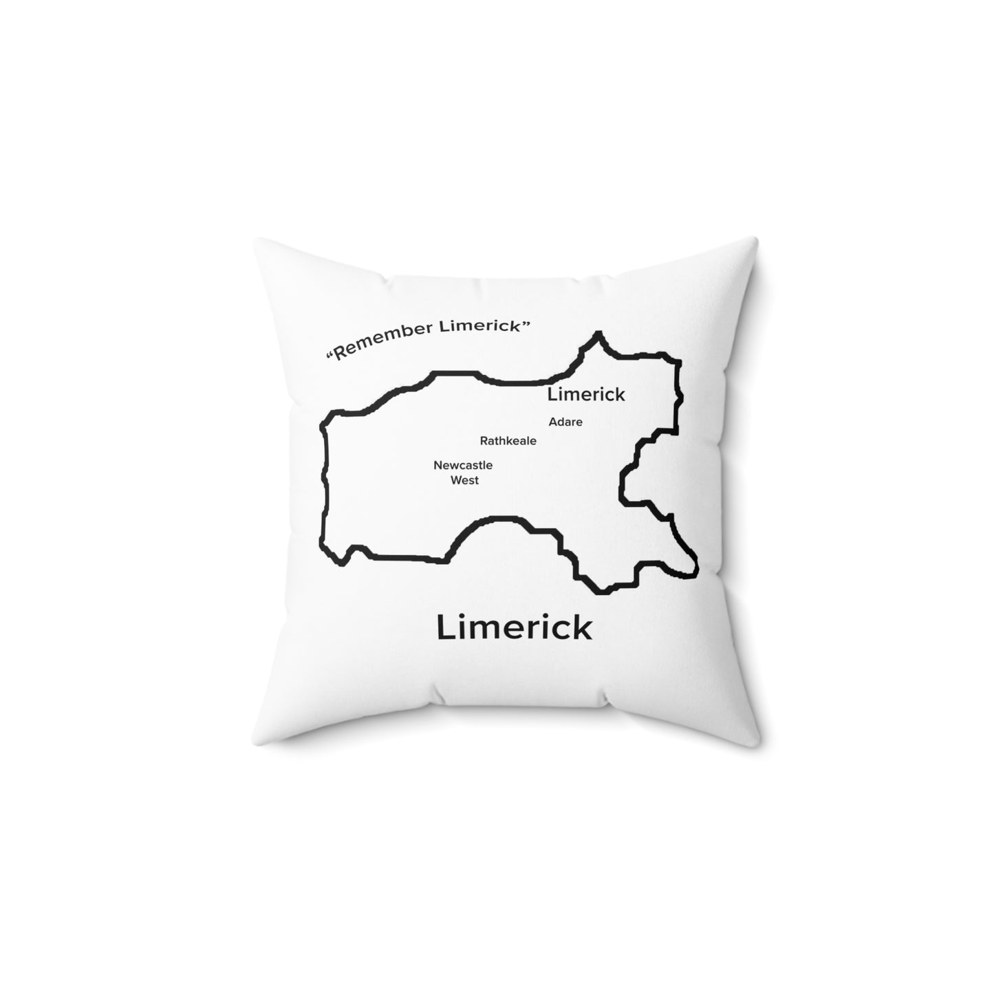 Limerick Spun Polyester Square Pillow White Edition 4 Sizes