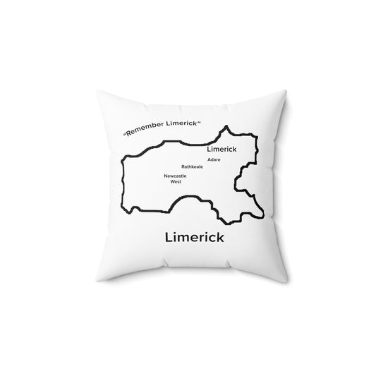 Limerick Spun Polyester Square Pillow White Edition 4 Sizes