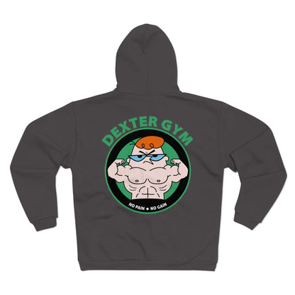 Dexter Gym Unisex Hooded Zip Sweatshirt - No Pain No Gain Design