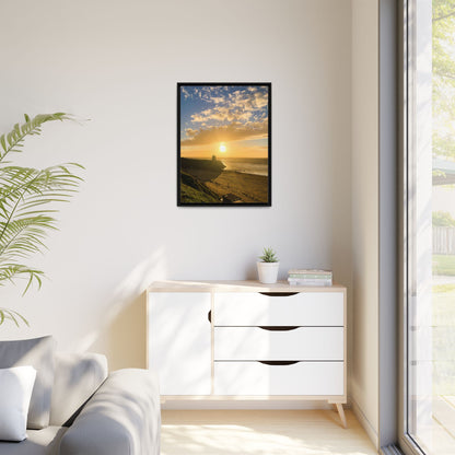 Ballybunion Sunset Castle Matte Canvas, Framed (Multi-color)