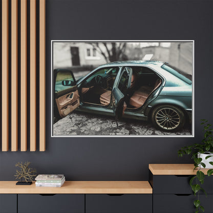 BMW 7 Matte Canvas, Framed (Multi-color)