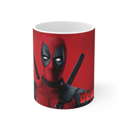 Deadpool Ceramic Coffee Mug - Fun Superhero Design, 11oz & 15oz
