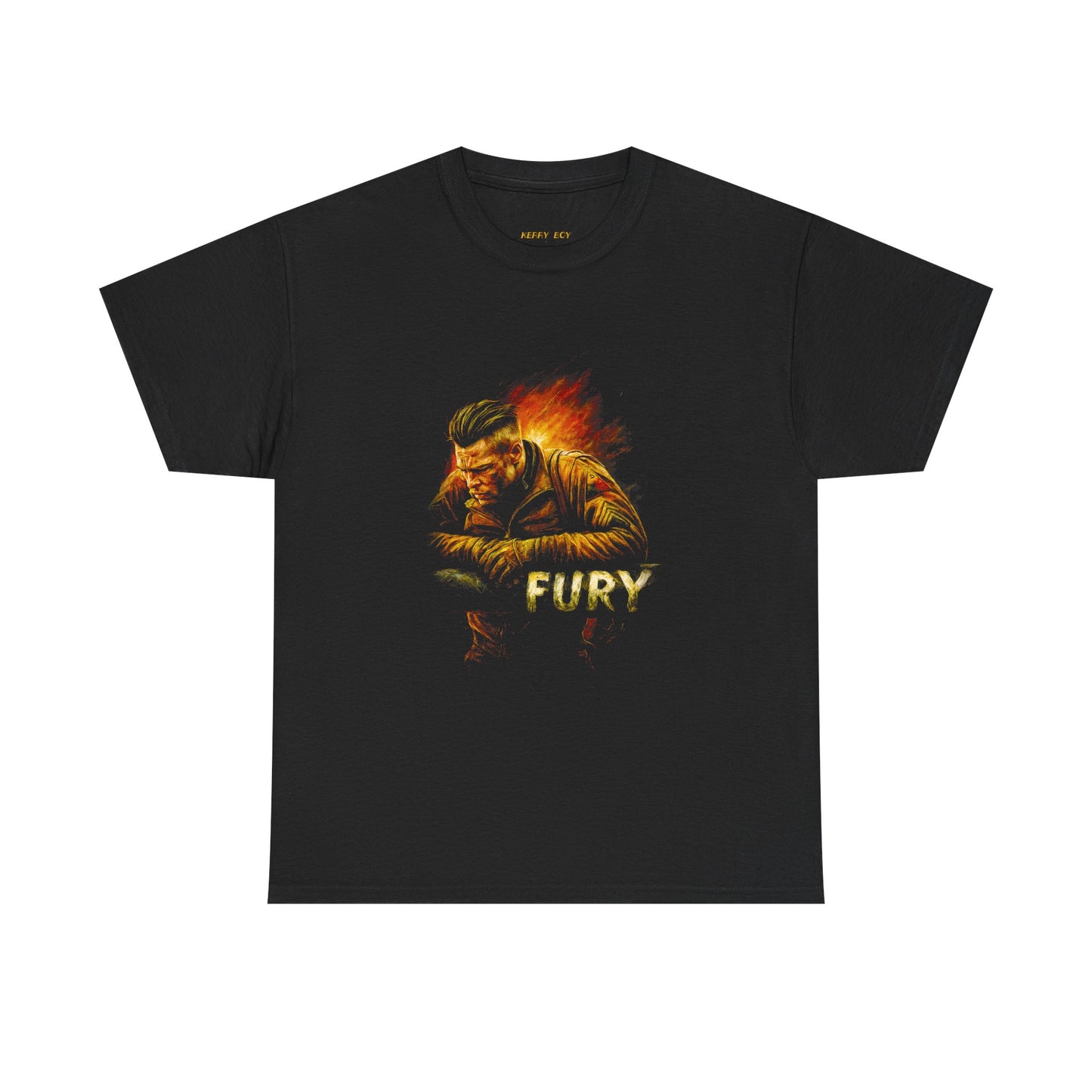 Fury Graphic Tee — Fiery Warrior Illustration Shirt