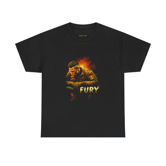 Fury Graphic Tee — Fiery Warrior Illustration Shirt