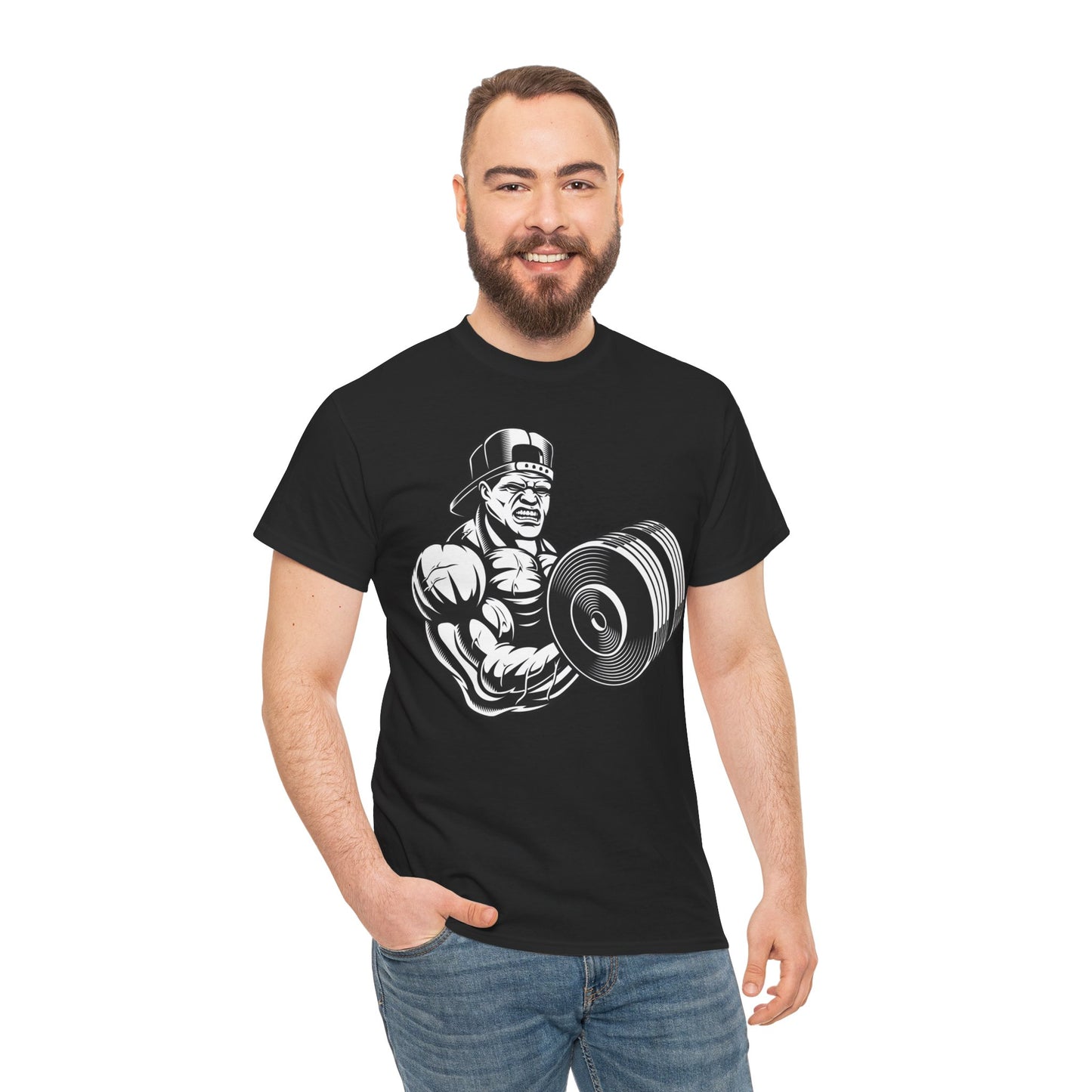 Gym Motivation Unisex Heavy Cotton Tee - Weightlifting Graphic Shirt