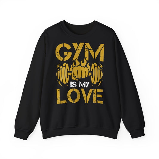 Gym Love Unisex Crewneck Sweatshirt - Perfect for Fitness Enthusiasts