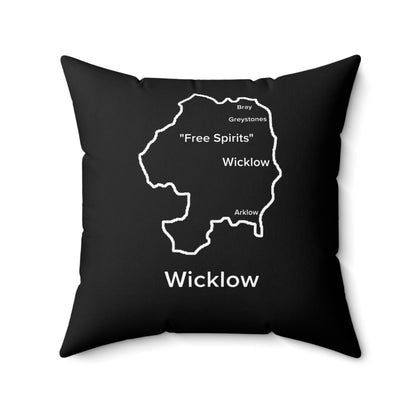 Wicklow Spun Polyester Square Pillow Black Edition 4 Sizes