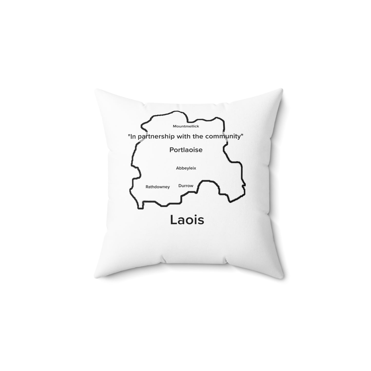 Laois Spun Polyester Square Pillow White Edition 4 Sizes