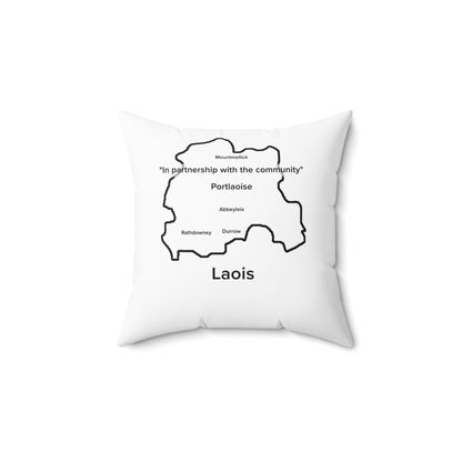 Laois Spun Polyester Square Pillow White Edition 4 Sizes