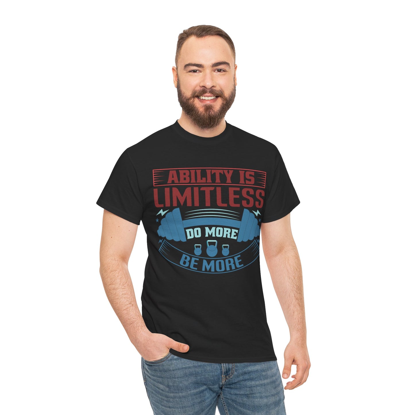 Limitless Ability Unisex Heavy Cotton Tee - Motivational Fitness Shirt