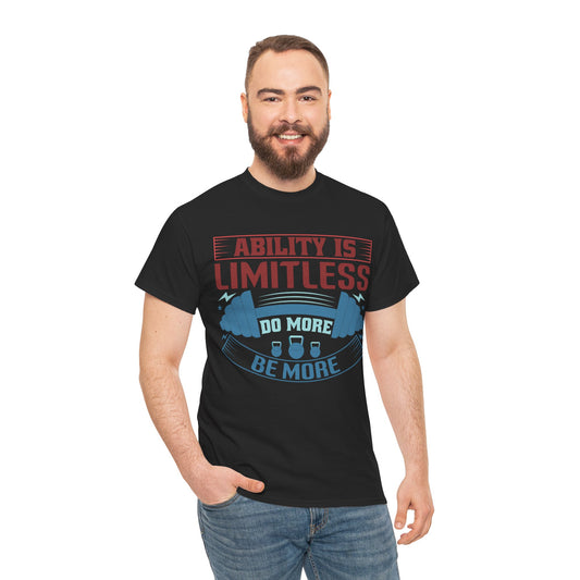 Limitless Ability Unisex Heavy Cotton Tee - Motivational Fitness Shirt