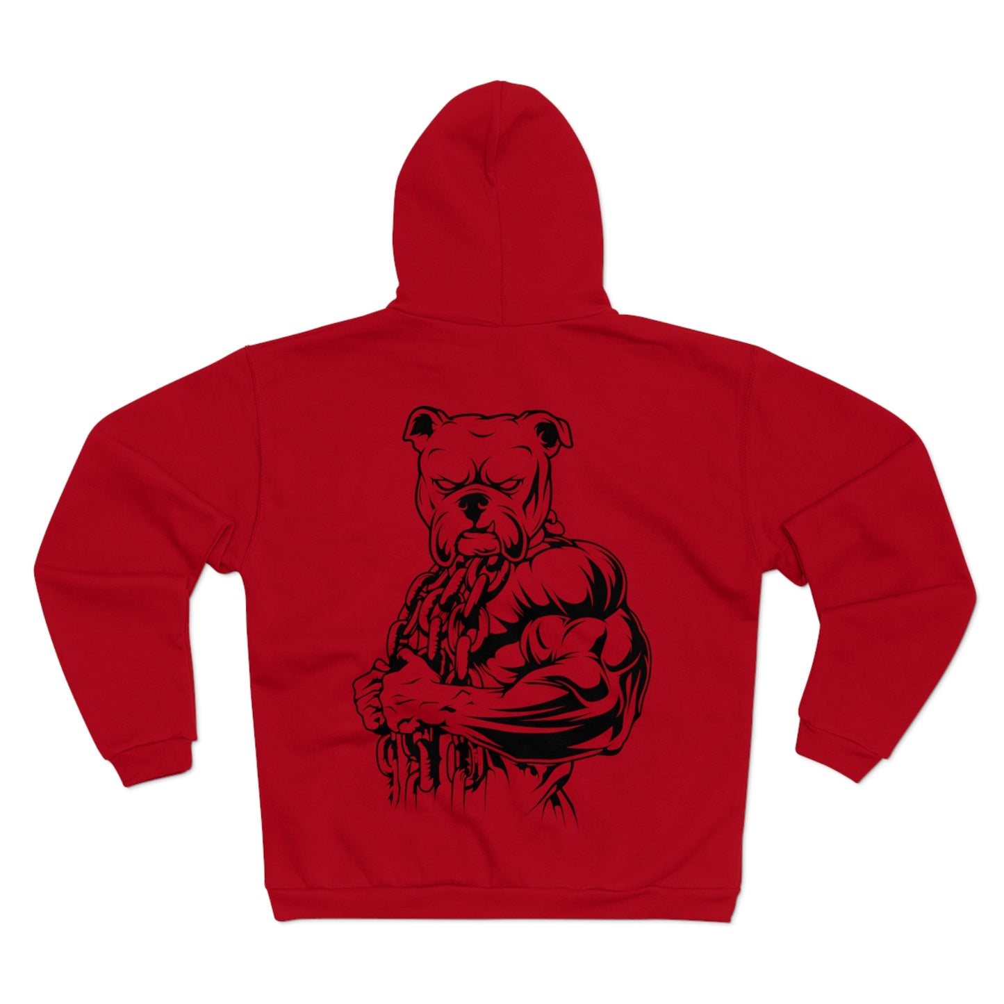 Muscle Dog Graphic Unisex Hooded Zip Sweatshirt for Dog Lovers