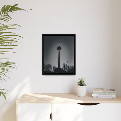 TV Tower Matte Canvas, Framed (Multi-color)