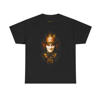 Mad Hatter Portrait Tee - Vintage Gothic Costume Party Shirt