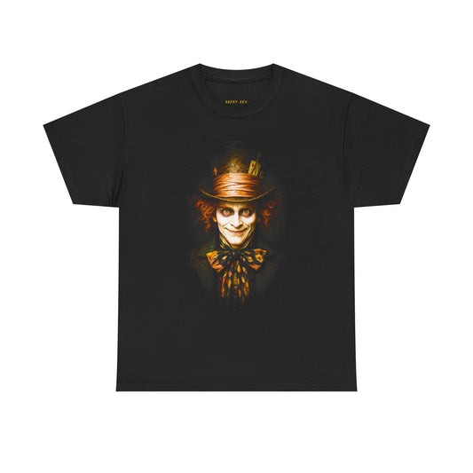 Mad Hatter Portrait Tee - Vintage Gothic Costume Party Shirt